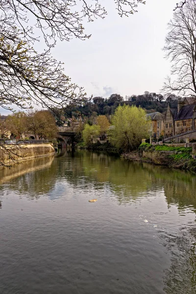 Reisbestemming Verenigd Koninkrijk Uitzicht Langs Avon Bath Somerset Engeland April — Stockfoto