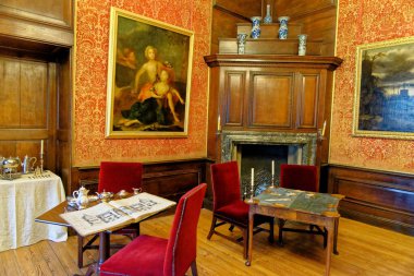 Hampton Court Sarayı 'ndaki King' s Room, Richmond Thames, Surrey, Londra, İngiltere. 22 Nisan 2023