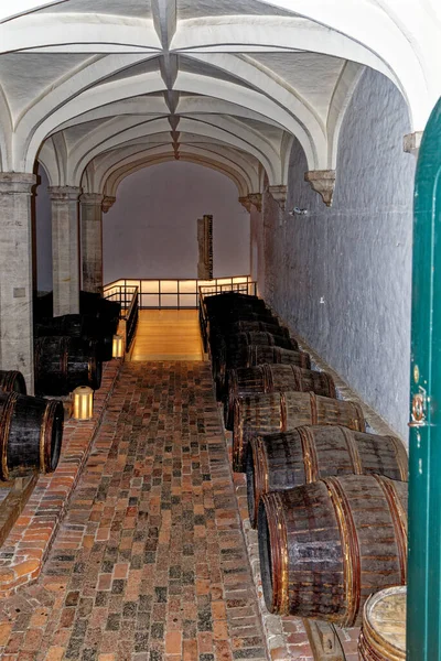 Wine Cellar Henry Viii Hampton Court Palace Richmond Thames Surrey — Fotografia de Stock