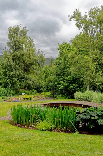 阿库雷里植物园 Akureyri Botanical Garden 是世界上最北端的植物园 始建于1912年 冰岛Akureyri July 2012 — 图库照片