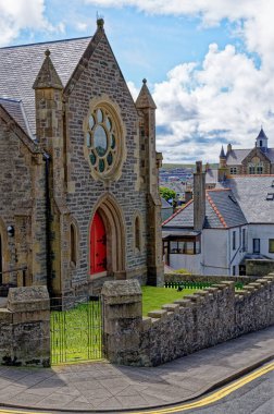 Lerwick Town 'daki Hill House, Shetland Adaları, İskoçya - 18 Temmuz 2012