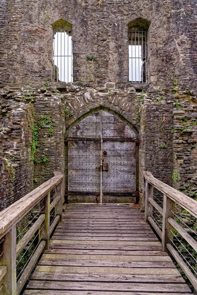 Caerphilly Castle Eine Teilweise Zerstörte Festung Aus Dem Jahrhundert Caerphilly — Stockfoto