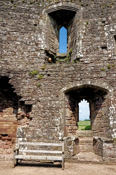 Wnętrze Średniowiecznego Zamku Raglan Walijski Castell Rhaglan Monmothshire Południowa Walia — Zdjęcie stockowe