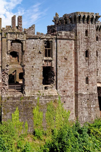 Ortaçağ Raglan Kalesi Kalıntıları Galce Castell Rhaglan Monmothshire Galler Birleşik — Stok fotoğraf