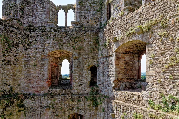 Ruinas Del Castillo Medieval Raglan Galés Castell Rhaglan Monmothshire Gales — Foto de Stock