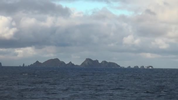 Crucero Cabo Hornos Mar Agitado Cabo Hornos Punto Rocoso Isla — Vídeo de stock