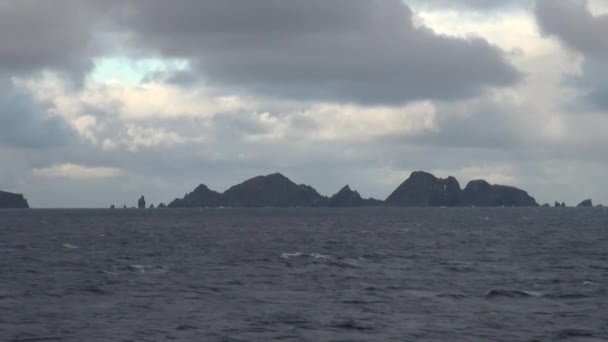 Cruisen Kaap Hoorn Ruwe Zee Kaap Hoorn Een Rotspunt Hornos — Stockvideo