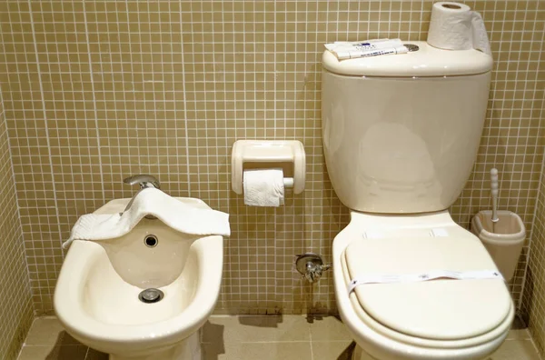 Toaletthotell Alcanena Portugal Toalettbadrum 2014 — Stockfoto