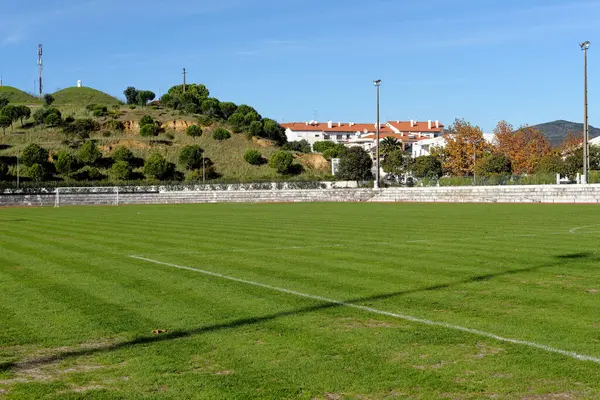Campo Fútbol Portugal Estadio Municipal Joaquim Maria Baptista Alcanena Municipio — Foto de Stock