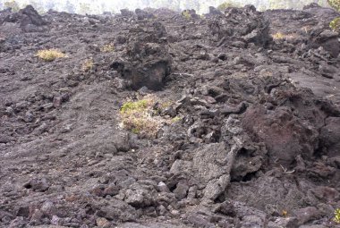 Katılaşmış lavların yakın çekimi, Hawaii volkanları Ulusal Parkı, Hawaii Adaları, ABD