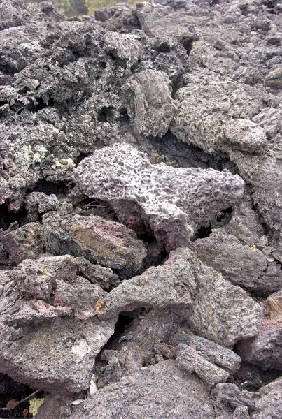 Primo Piano Della Lava Solidificata Hawaii Volcanoes National Park Hawaii — Foto Stock