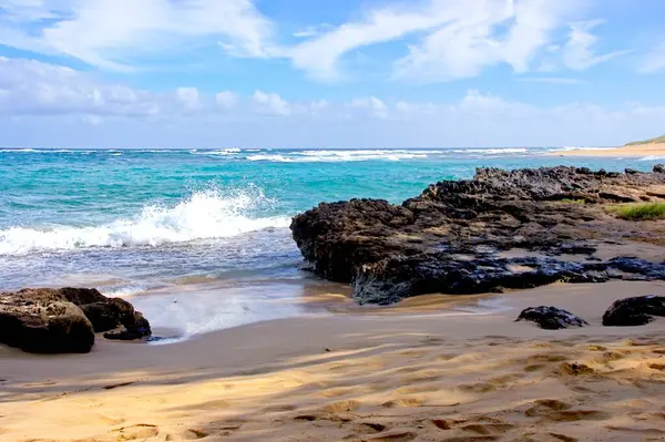 Meereslandschaft Der Küste Der Bucht Von Nawiliwili Auf Kauai Island — Stockfoto