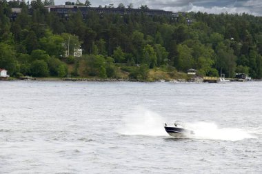 İsveç sürat teknesi Stockholm Archipelago, İsveç, Stockholm, Yelkenli Yat Stockholm Takımadası - 25 Temmuz 2011