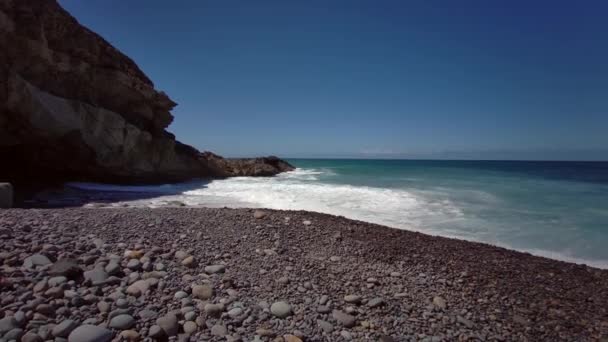Обзор Playa Los Muertos Beach Dead Black Volcanic Sand Beach — стоковое видео