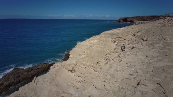 Jaskinie Pobliżu Nadmorskiej Wioski Ajuy Zachodnim Wybrzeżu Wyspy Kanaryjskiej Fuerteventura — Wideo stockowe