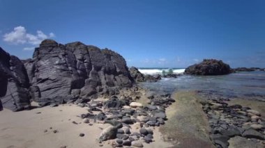 Playa de los Ojos - Los Ojos Plajı - El Puerto de la Cruz, Peninsula Jandia, Fuerteventura, Kanarya Adaları, İspanya - 21.09.2023