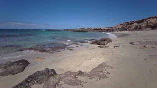 Playa Los Ojos Los Ojos Beach Puerto Cruz Peninsula Jandia — Stock video