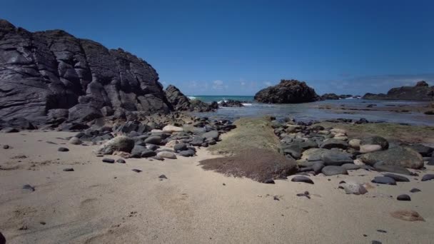 Playa Los Ojos Los Ojos Strand Bei Puerto Cruz Halbinsel — Stockvideo