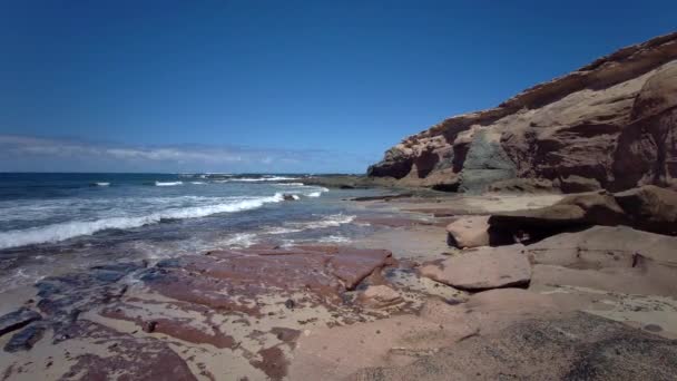 Playa Los Ojos Los Ojos Plajı Puerto Cruz Peninsula Jandia — Stok video