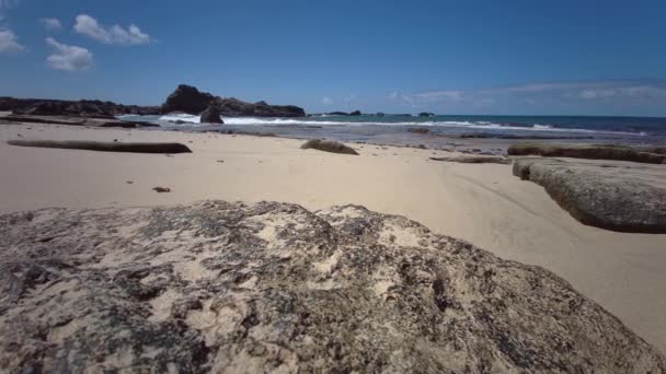 Playa Los Ojos Los Ojos Beach Puerto Cruz Peninsula Jandia — Stock video