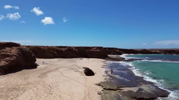 Arieal View Playa Los Ojos Los Ojos Beach Puerto Cruz — Stock video