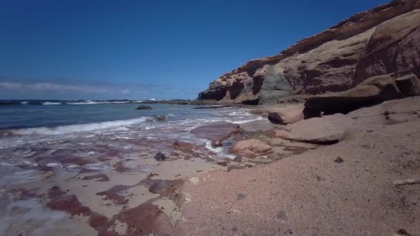 Playa Los Ojos Playa Los Ojos Puerto Cruz Península Jandia — Vídeos de Stock