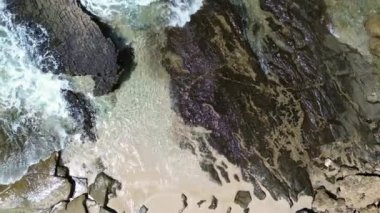 Playa de los Ojos 'un Arieal Manzarası - Los Ojos Sahili - El Puerto de la Cruz, Peninsula Jandia, Fuerteventura, Kanarya Adaları, İspanya - 21.09.2023