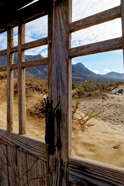 Playa de Cofete sahilindeki Coffee Mezarlığı, Jandia yarımadası, Fuerteventura, Kanarya Adaları, İspanya - 21.009.2023