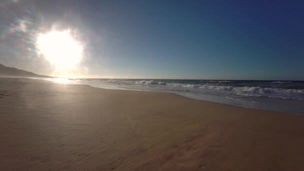 Seyahat Varış Yeri Güney Batı Kıyısı Manzarası Playa Cofete Jandia — Stok video