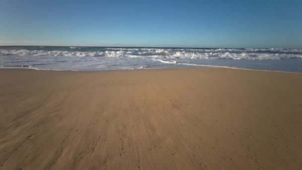 Destino Viagem Paisagem Litoral Sudoeste Playa Cofete Península Jandia Fuerteventura — Vídeo de Stock