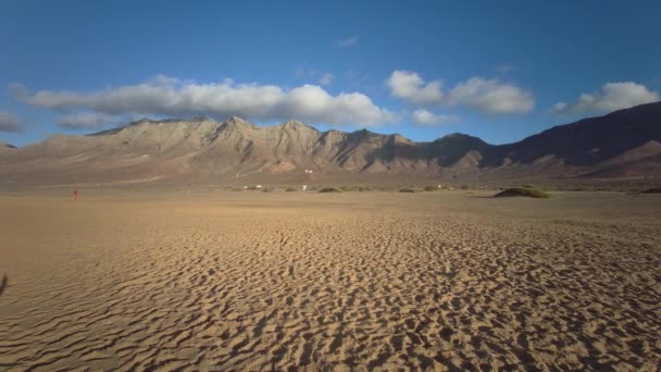 Destino Viagem Pico Zarza Mountains Playa Cofete Península Jandia Fuerteventura — Vídeo de Stock