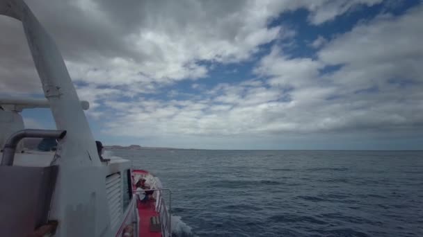 Sailing Trip Islote Lobos Lobos Island Fuerteventura Canary Islands Spain — Stock Video