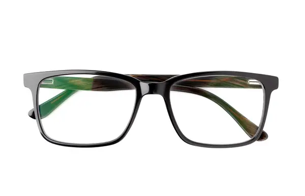 Beyaz Arkaplanda Izole Edilmiş Plastik Gözlüklerin Görünümü - Stok İmaj