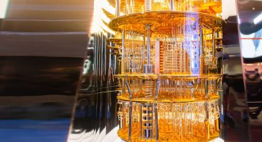 LAS VEGAS, NEVADA - JANUARY 7, 2020: IBM Q System One Quantum Computer at the Consumer Electronic Show CES 2020