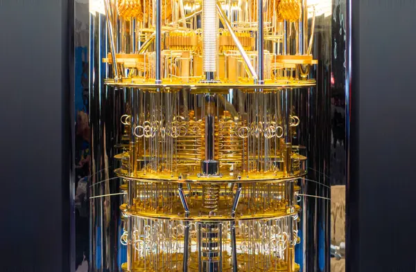 LAS VEGAS, NEVADA - JANUARY 7, 2020: IBM Q System One Quantum Computer at the Consumer Electronic Show CES 2020