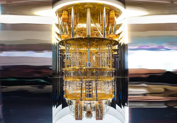 LAS VEGAS, NEVADA - JANUARY 7, 2020: IBM Q System One Quantum Computer at the Consumer Electronic Show CES 2020