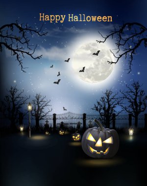 Cadılar Bayramı ürkütücü arka plan. Vektör