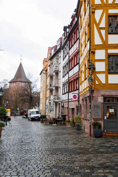 Νυρεμβέργη Γερμανία Δεκεμβρίου 2021 Γενική Αρχιτεκτονική Και Θέα Στην Οδό — Φωτογραφία Αρχείου