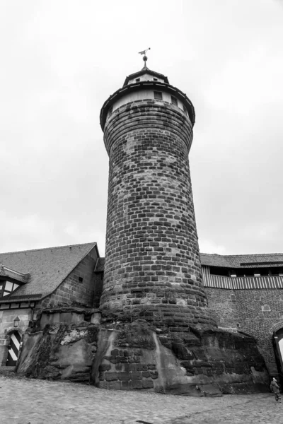 Nuremberg Germany December 2021 Iconic Sinwell Tower Part Kaiserburg Royal — Fotografia de Stock