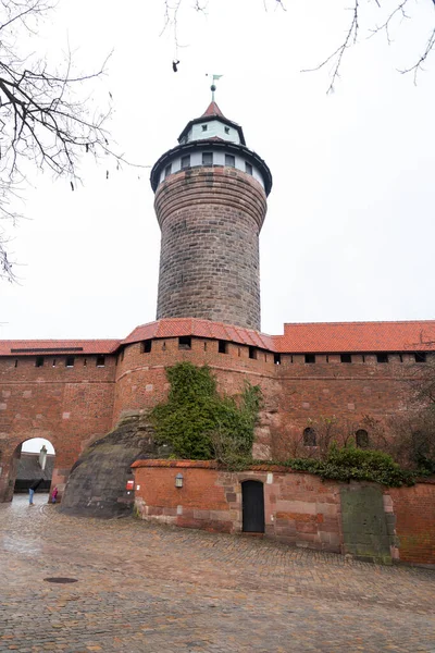 Nuremberg Germany December 2021 Iconic Sinwell Tower Part Kaiserburg Royal — Stockfoto