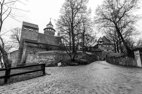 Нюрнберг Німеччина Dec 2021 Нюрнберзький Замок Група Середньовічних Укріплених Будівель — стокове фото