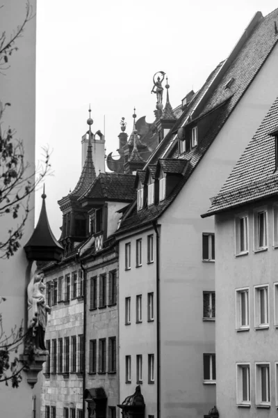 Architecture Générique Vue Sur Rue Depuis Les Rues Nuremberg Bavière — Photo