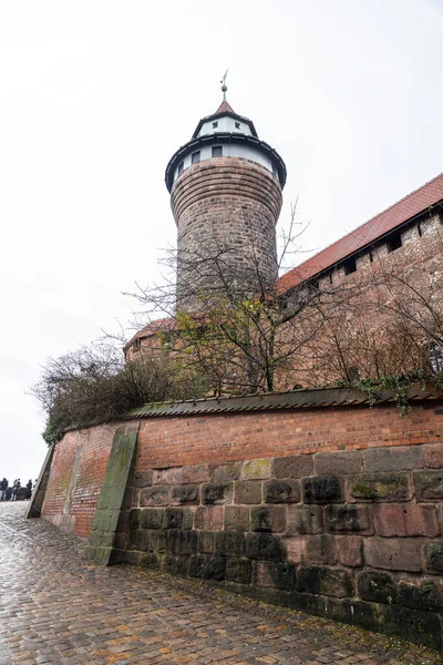Iconic Sinwell Tower Part Kaiserburg Royal Fortification Old Town Nuremberg — Foto Stock