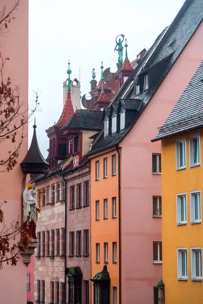 Architektura Ogólna Widok Ulice Norymbergi Bawaria Niemcy — Zdjęcie stockowe