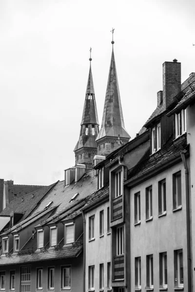 Architecture Générique Vue Sur Rue Depuis Les Rues Nuremberg Bavière — Photo