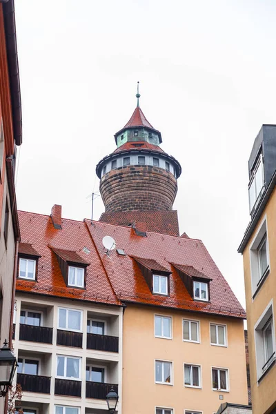 Iconic Sinwell Tower Part Kaiserburg Royal Fortification Old Town Nuremberg — Zdjęcie stockowe