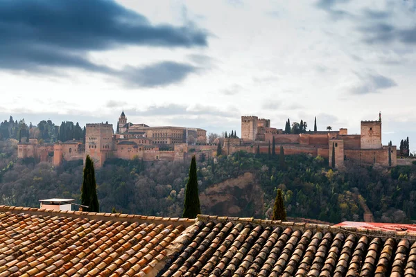 Alhambra Est Complexe Palais Forteresse Situé Grenade Andalousie Espagne Des — Photo