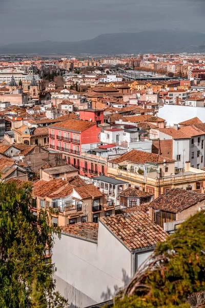 Гранада Испания Февраля 2022 Года Вид Воздуха Здания Историческом Городе — стоковое фото