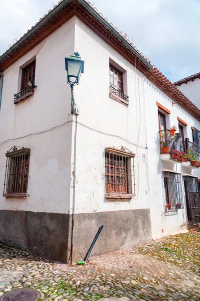 Granada Španělsko Února 2022 Obecná Architektura Pohled Ulici Historickém Městě — Stock fotografie