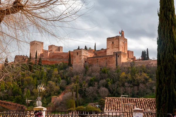 Granada Spanya Şubat 2022 Alhambra Granada Endülüs Spanya Bulunan Bir — Stok fotoğraf